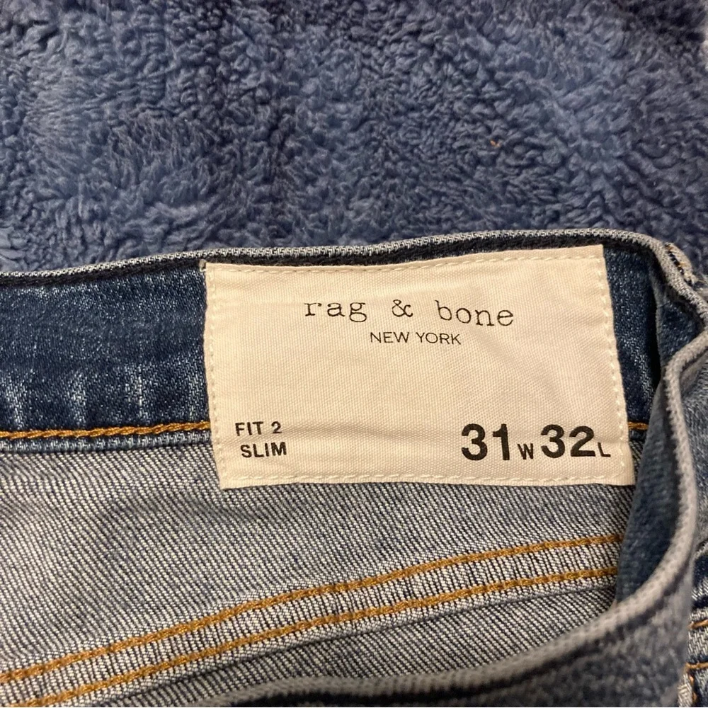 NWT Rag & Bone Fit 2 - Malibu Slim Fit Mid Rise Stretch Jean 31 x 32 Denim